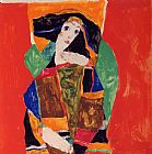 Egon Schiele Portrait of a Woman painting